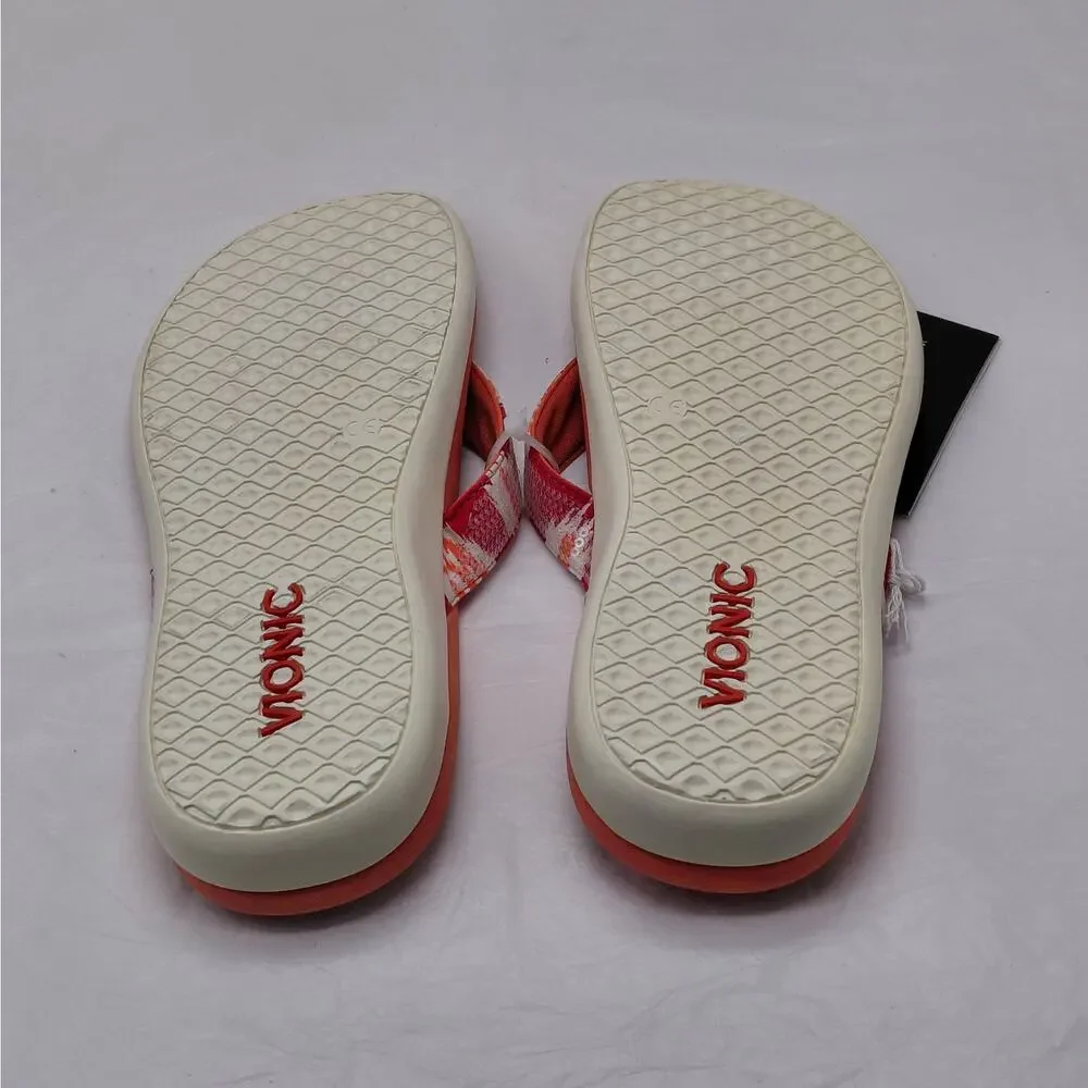 Vionic Womens Flip Flop Sandals Size 7 Sequin Comfort Vacation Resort Chic Flats